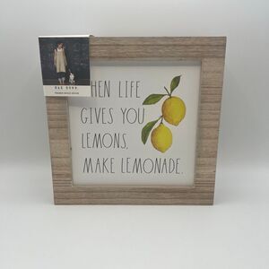 New Rae Dunn WHEN LIFE GIVES YOU LEMONS MAKE LEMONADE Sign